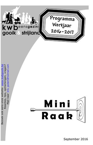 Kaft van Mini Raak 201609